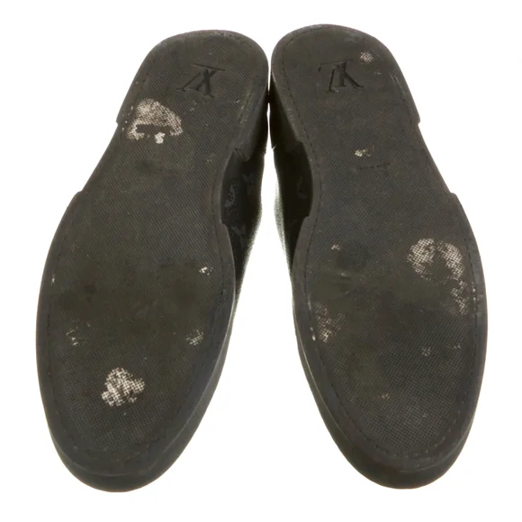 Louis Vuitton Black Monogram LV Sneakers Men's Sz. 8- fits women 10-10… - Picture 5 of 5